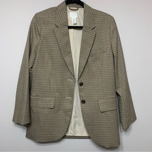 Oversized houndstooth blazer